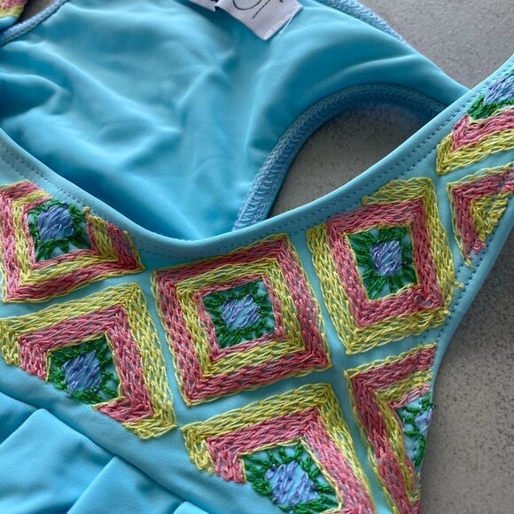 Beach Riot Embroidered Bikini Top - Picture 3 of 8